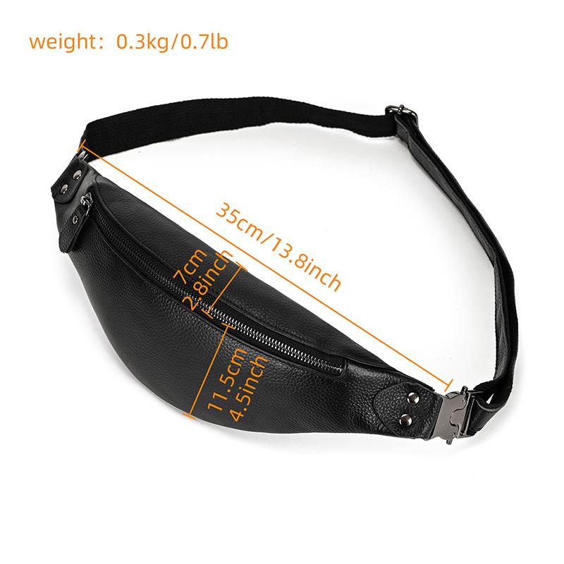 Waist Bag For Men 2026 Genuine Leather Outdoor Leather Chest Pack Waist Pack Cross Body Men's Sling Bag Luxury Fashion Male Bag