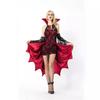 Gothic Vampire Queen Halloween Costume For Stage Performances With Polyester Blend For Women