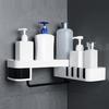 1 pcs Corner Shower Shelf Bathroom Shampoo Shower Shelf Holder Kitchen Storage Rack Organizer Wall Mounted