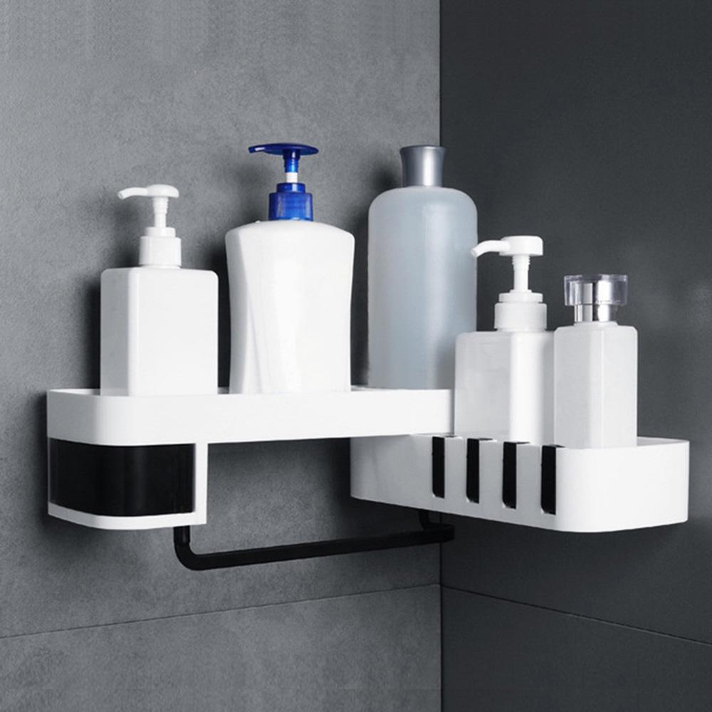 1 pcs Corner Shower Shelf Bathroom Shampoo Shower Shelf Holder Kitchen Storage Rack Organizer Wall Mounted
