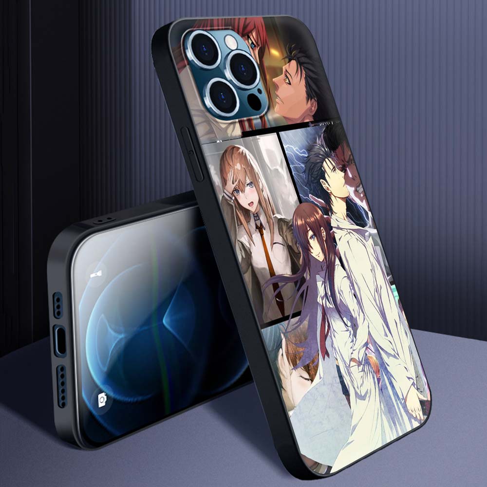 Steins Gate Okabe Anime Manga Luxus Handyhülle Für iPhone 13 14 11 12 Pro Max 7 8 Plus SE X XR XS Weiche Vollabdeckung Schwarze Hülle