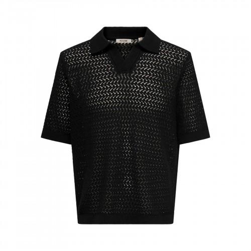 Only Mens Knitted Short-Sleeved Polo Shirt