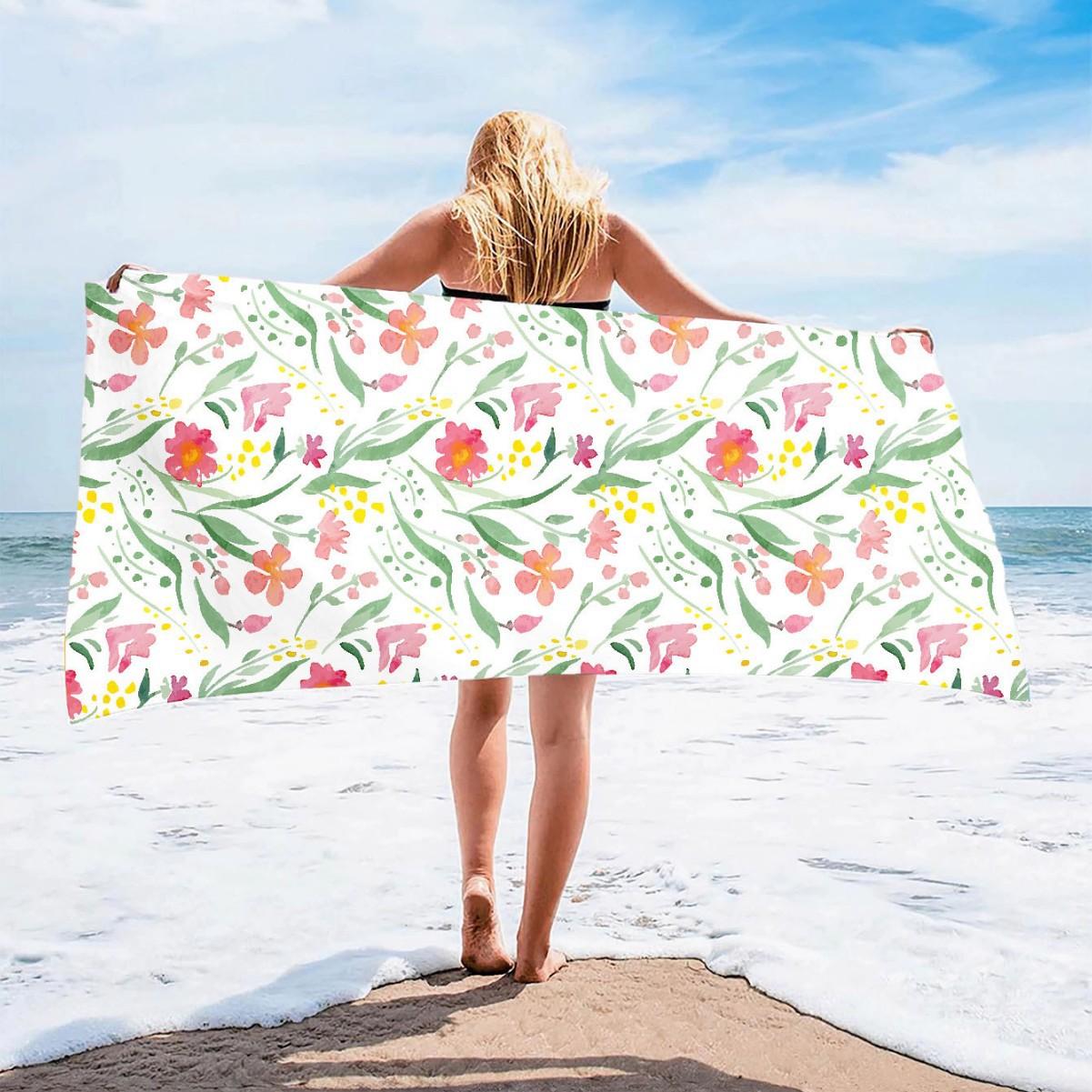 2026 New European and American Style 3D Printed Tropical Bird Floral Beach Towel Water-Absorbing Quick-Dry Ultra-Fine Fiber Beach Vacation 150X75cm