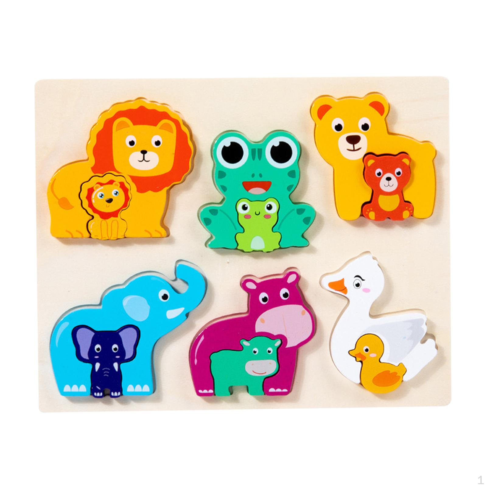Engaging Wooden Puzzles for Curious Toddlers - Educational Toys Ages 3-5 Animal C
