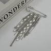 Sweet Cool Metal Chain Tassel Brooches for Women Men Fashion Silver Color Imitation Pearl Beaded Multi-Layer Brooch Jewelry