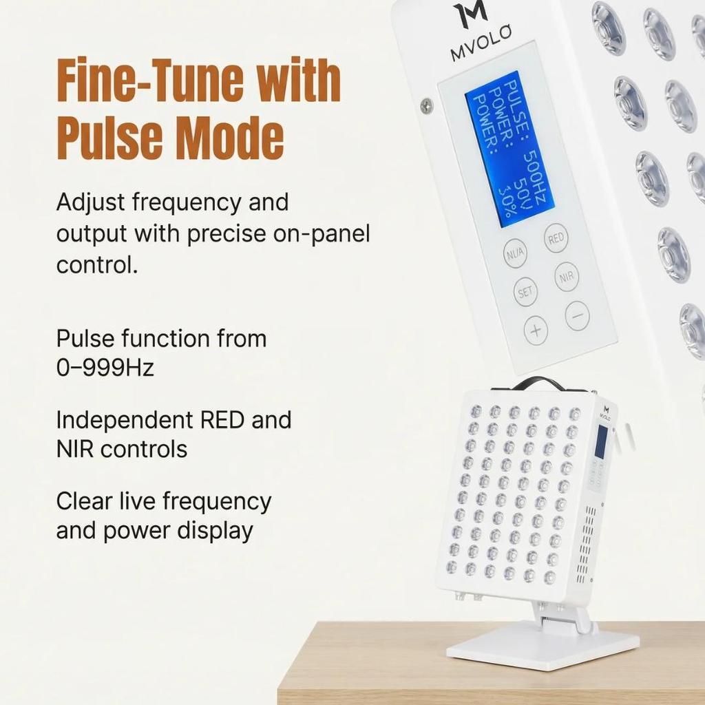 Mvolo® Elite Series 306 Infrared Light Lamp – Red Light & Infrared Light Device for Home Wellness & Skin Care