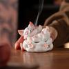 Nine-tailed Fox Incense Burner Decoration Chinese Style Vintage Fox Resin Incense Holder Home Office Desktop Ornament