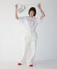 RONRON Off Balance Pleat Layered Pants White