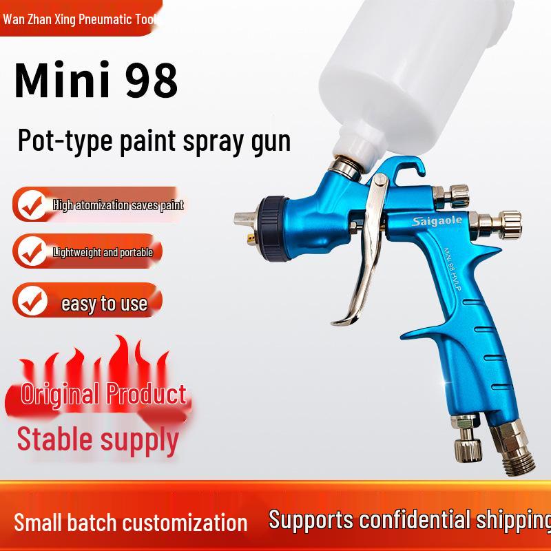 

Mini Manual Paint Sprayer 98 - High Atomization, Calibers: 0.5, 0.8, 1.0, 1.2 for Car Painting Blue 0.8 Caliber 250ml Pot