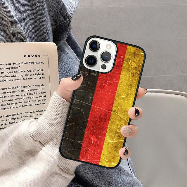 Germany Flag Banner Phone Case Cover for iPhone 17 Air 16 16e 15 13 14 11 12 Pro Max Max Plus coque fundas Shell