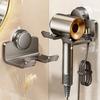 Space Aluminum Hair Dryer Storage Rack Punch Free Hair Blow Dryer Holder  Bathroom