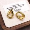 Elegant European-American Twisted Cross Earrings - Retro, Versatile High-End Design for Women