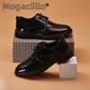 Fashion Men's Leather Casual Shoes Massage Sole Retro Brown Men's Formal Shoes Business Men's Driving Shoes Commuting Anti Slip