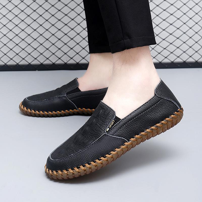 Men's Casual Leather Shoes Loafers Moccasin Breathable Slip On Boat Soft Driving Shoes