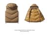 Gilet Matelassé Épais en Duvet et Coton pour Homme avec Col Montant - Vêtement d'Extérieur Automne/Hiver