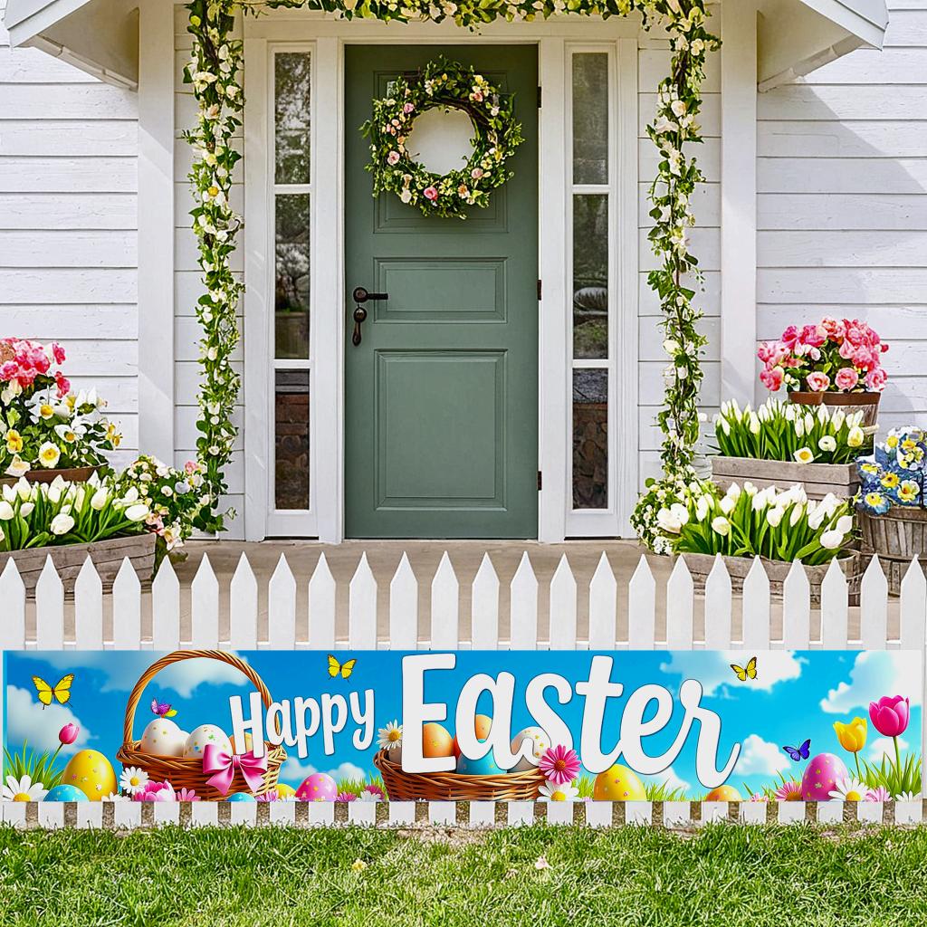 Easter Theme Spring Banner Easter Decoration Happy Easter Banner For Event Decoration Photo Shoot Holiday Event