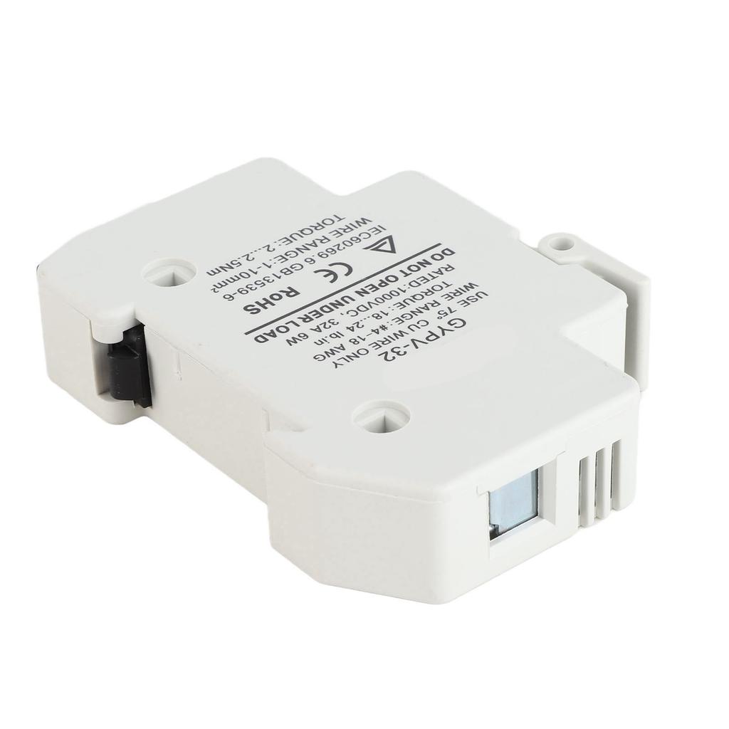 1P 32A 1000VDC Solar PV Fuse Holder 1000VDC 20A Photovoltaic Fuse Kit for Short Circuit Break Protection