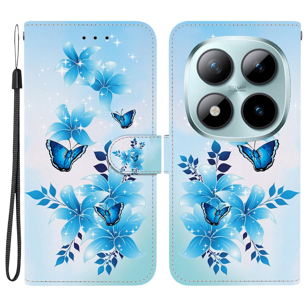 For Xiaomi Poco M8 Pro 5G/Redmi Note 15 Pro+ 5G (Global) Case Pattern Printing Leather Flip Wallet Phone Cover with Lanyard