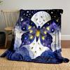 Animals in the Dreamy Night Sky Printed Blanket Children Adult Soft and Warm Bedding for Sofa Outdoor Travel Cover Blanket