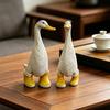 Resin Duck Rain Boots Garden Statue, Weatherproof Outdoor Yard Decor, Rustic Farmhouse Lawn Ornament, Unique Front Porch Entryway Decor, Geese Animal
