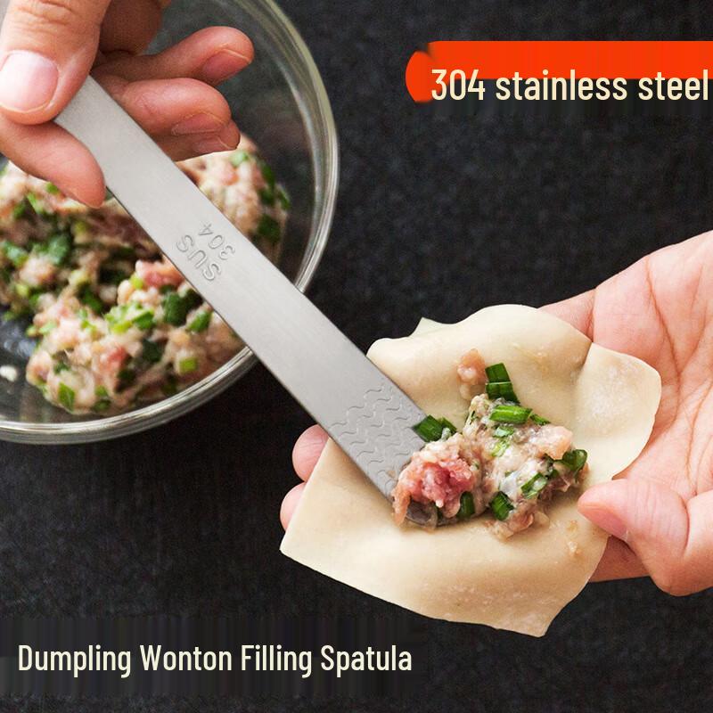Food-Grade Stainless Steel Dumpling Filling Scoops (3-Pack)