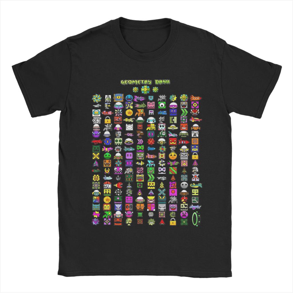 T-shirt Unisex Unisex Runner Geometry Dash Gioco Divertente 100% Cotone Magliette Manica Corta Geometric Dash T-shirt Girocollo Abbigliamento Estate