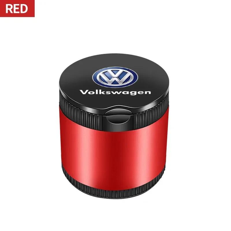 B6 VW For Volkswagen Car Cigarette Ashtray Cup LED Light Portable Detachable For VW GTI Polo Golf Passat Tiguan Arteon Touareg T