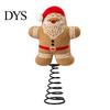 Reusable Christmas Tree Decor Wool Felt Topper, Cute Snowman/Santa Claus Treetop Ornament with Holiday Decoration Spring Base, Xmas for Home