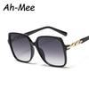 Protective Glasses Fashion Square Cycling Sunglasses Women Large Frame Colorful Sun Glasses Female Gradient Outdoor Shades