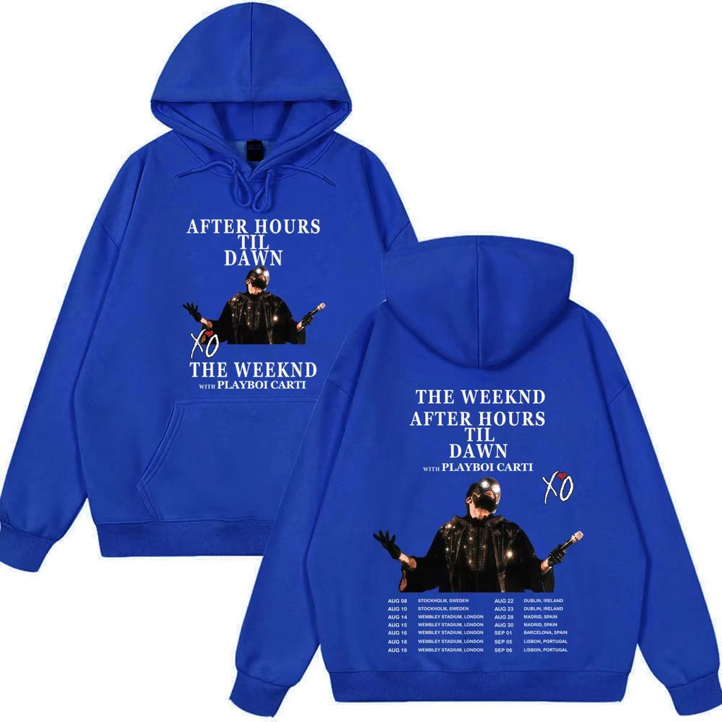 2026 Hot SaleThe Weeknd XO After Hours Til Dawn Print Hoodie Unisex Streetwear Vintage Printed Sweatshirt Trendy Streetwear for Daily Looks