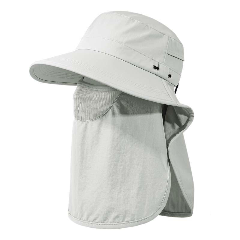 Summer full protection sunshade sunscreen cap big eaves UV protection bucket hat women's face protection removable cycling basin cap