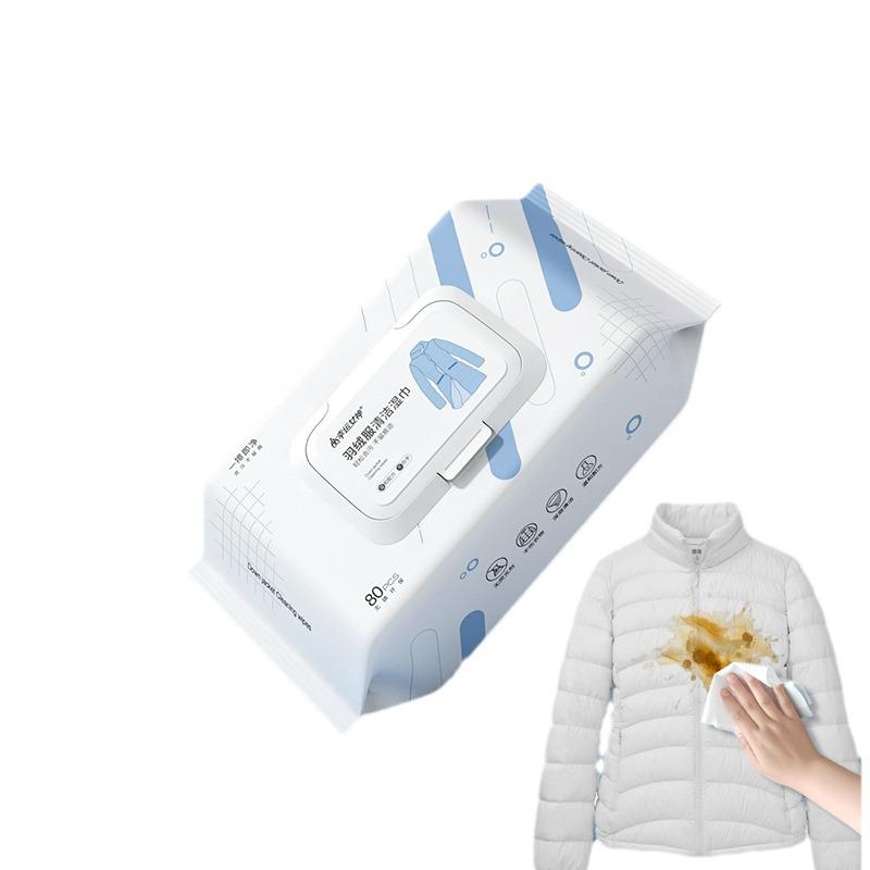 Čisticí ubrousky na skvrny na péřové bundě - Přenosné, Bez praní, Jednorázové, Individuálně balené čističe oděvů