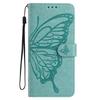 Für Google Pixel 9a Hülle Schmetterling Prägung Geldbörse Ständer PU Leder Klapphandyhülle mit Trageband