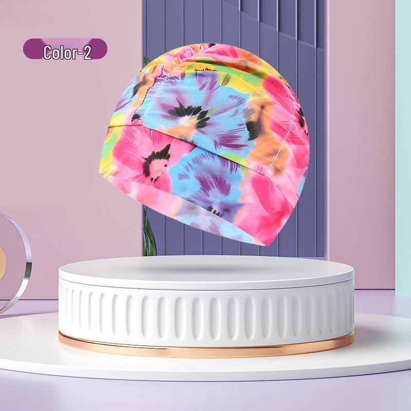 Unisex Adult Pleated Swim Cap – Fashionable, Non-Tightening with Hair and Ear Protection