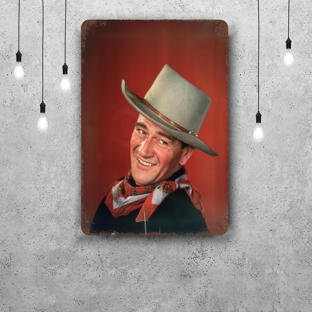 john wayne Classic Poster Rusty Metal Plaque Retro Decorative Plate Bar Man Cave Garage Club Metal Sign Wall Decoration