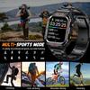 Outdoor Military Smartwatch Men Bluetooth Call Smart Watch 1.73inch LED Sports Fitness Watches For Man Women