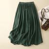 Skirt Women Summer Casual Versatile Elastic High Waist Loose Skirt Oversize Stretchy Cotton Dresses
