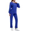 Women's Solid Color Long Sleeved Pocket Uniform Protective Worker Uniform Jacket Long Pants Set