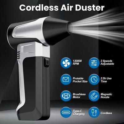 Ανεμιστήρας Turbo Jet Αυτοκινήτου Φόρτιση Type-C Φύσημα Χιονιού 3 Ρυθμιζόμενες Ταχύτητες TF01 Εργαλείο Φυσητήρα Καθαρισμού Φορητός 130000RPM Ηλεκτρικός Φυσητήρας Αέρα