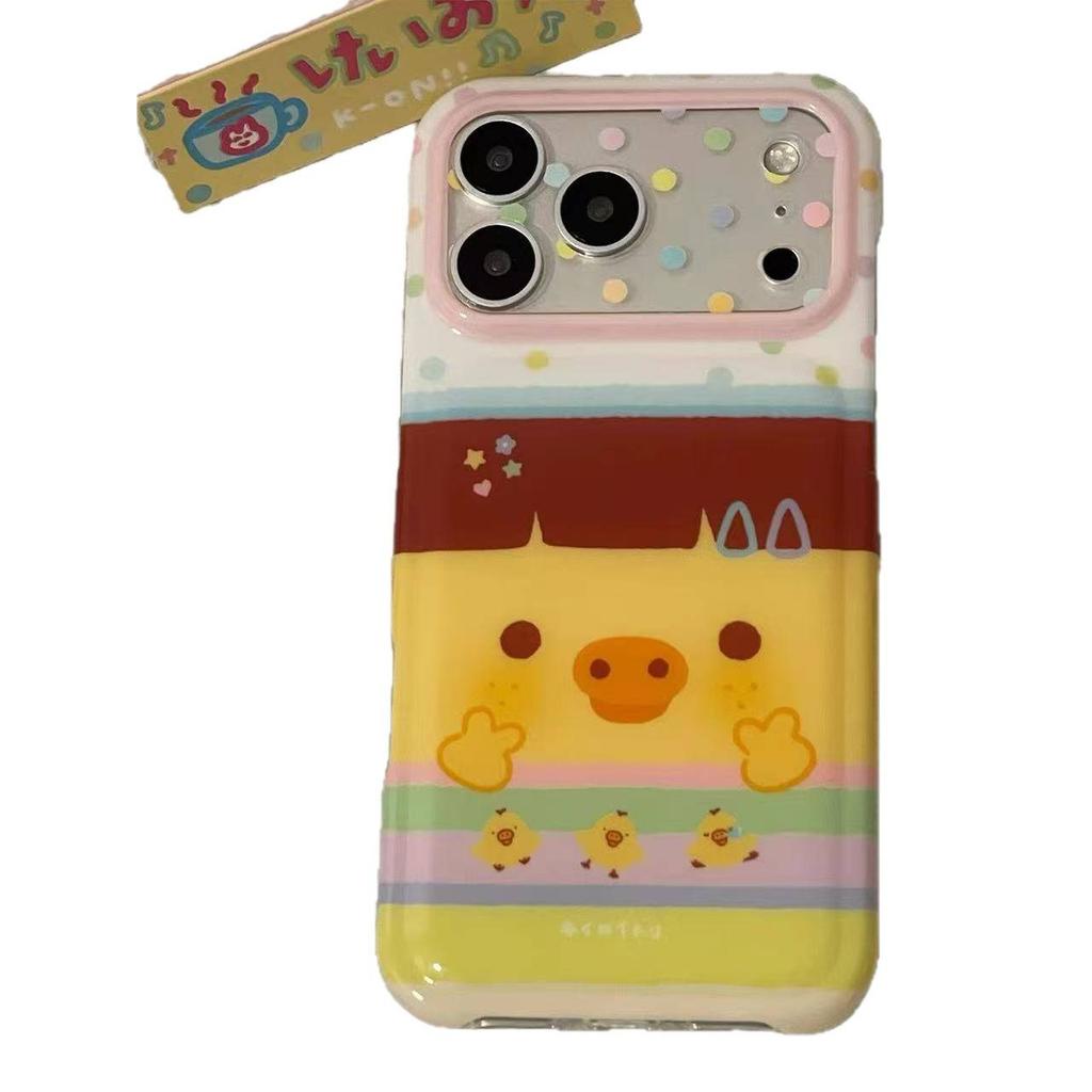Cute Qi bangs cute nostril chicken for iPhone17promax Apple 16promax mobile phone case 15pr