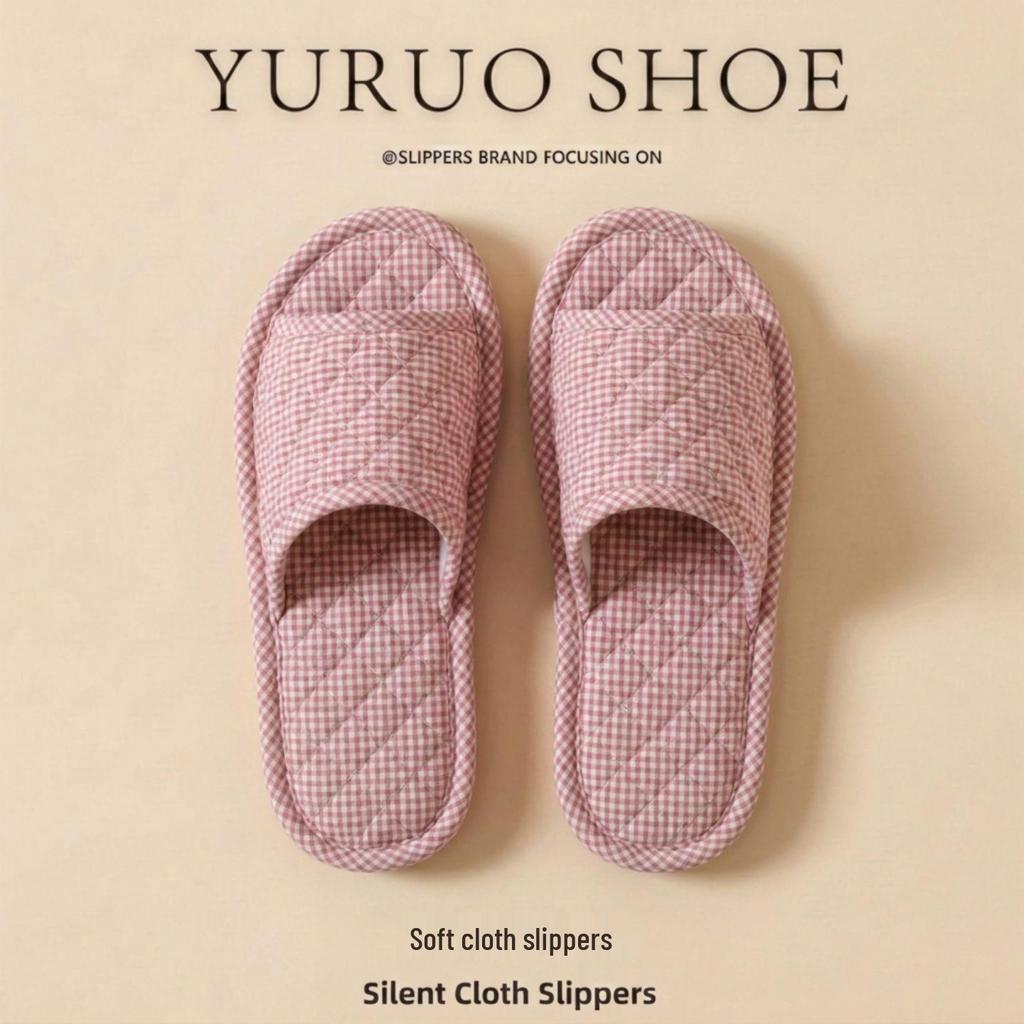 2025 Unisex Linen Slippers: Silent, Non-slip Cotton for All Seasons, Ideal for Home and Indoor Wooden Floors.