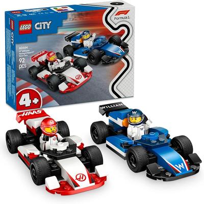 LEGO City F1 Williams Racing & Haas Race Car Combo Toy Set for Kids Ages 4-6 Building Blocks Vehicles
