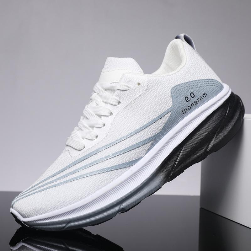New fly-woven breathable running shoes, men's shoes spring and summer soft-soled casual shoes, men's platform shoes