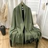 Luxury Brand Solid Women Cashmere Scarf Autumn Winter Warm Shawls Wraps Men Pashmina Tassels Scarves Female Foulard Poncho Stole