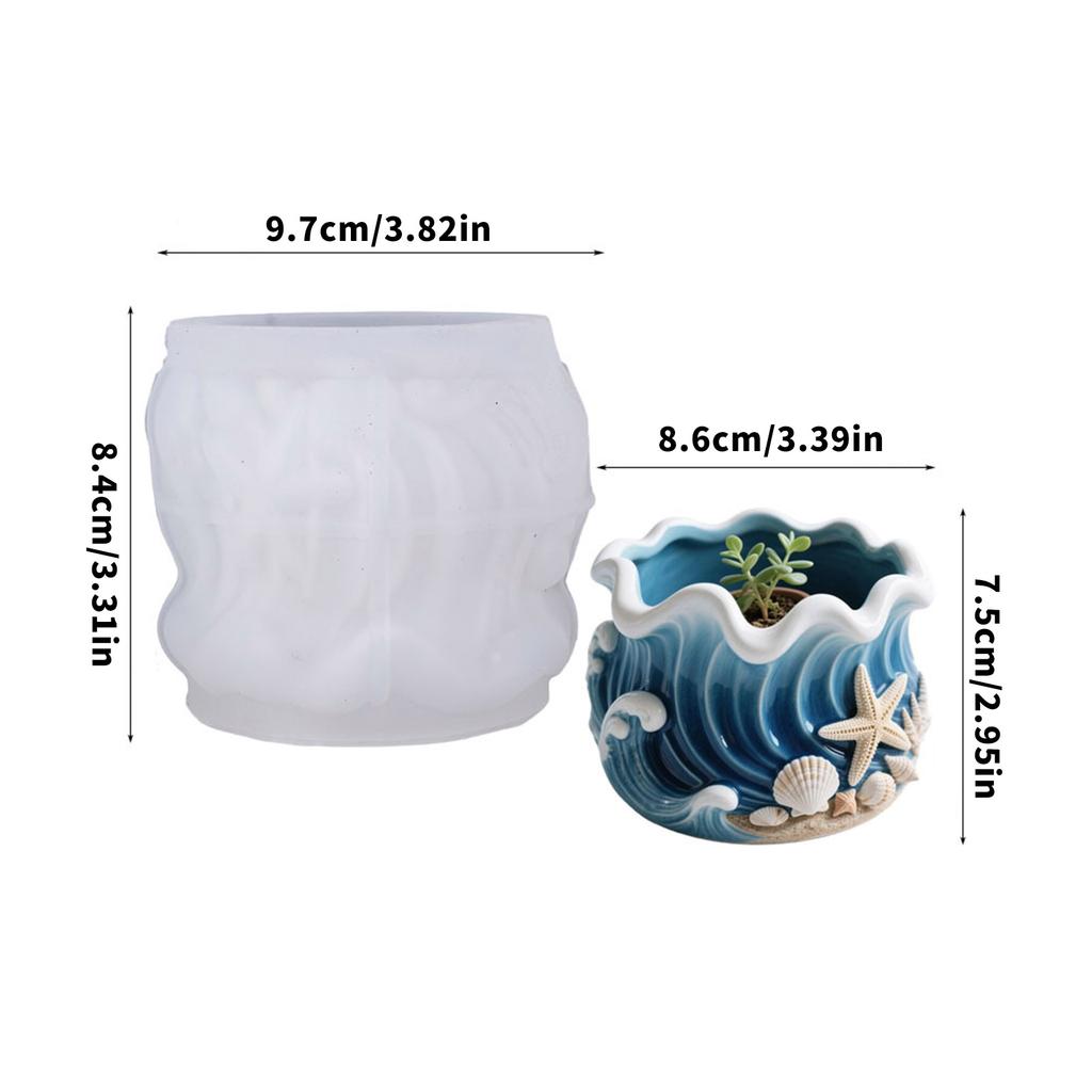 Bendable Silicone Curved Container Mold Flowerpot Moulds Suitable for Handcrafted Resin Jewelry and Ornamental Pieces