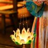 3D Twisted Stick Lotus Flower Lantern Luminous Handheld Lantern  Traditional Decor