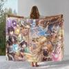 Classic Game Genshin Impact Cartoon Flannel Blanket,Ultra Soft Warm Plush Throw for Home Bedroom Bed Sofa Cover Office Camping