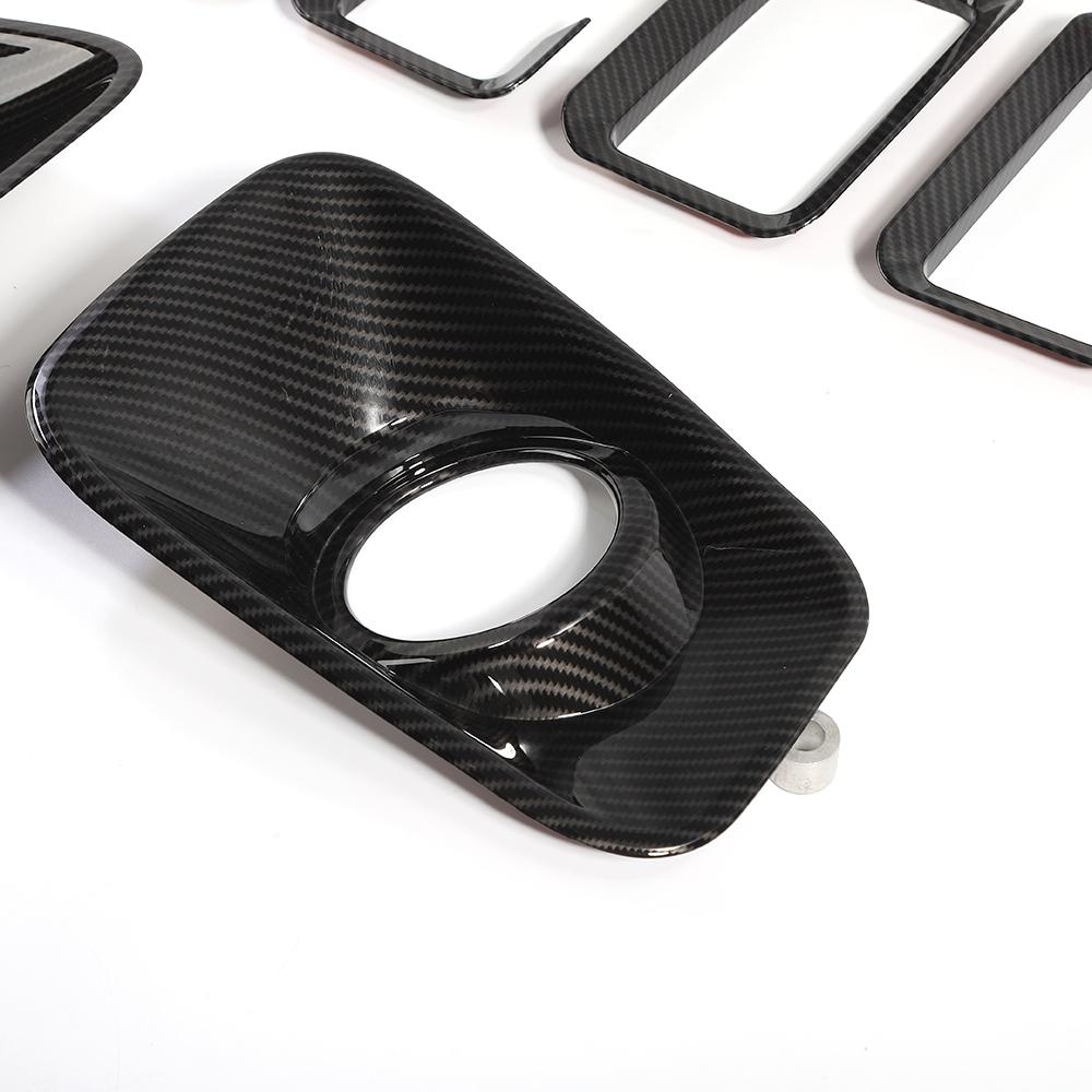 Hodelys Grille Trim Front Blinklys Front Tåkelampe Dekor Deksel Klistremerker For Suzuki Jimny 2019 Up ABS Carbon Fiber Biltilbehør