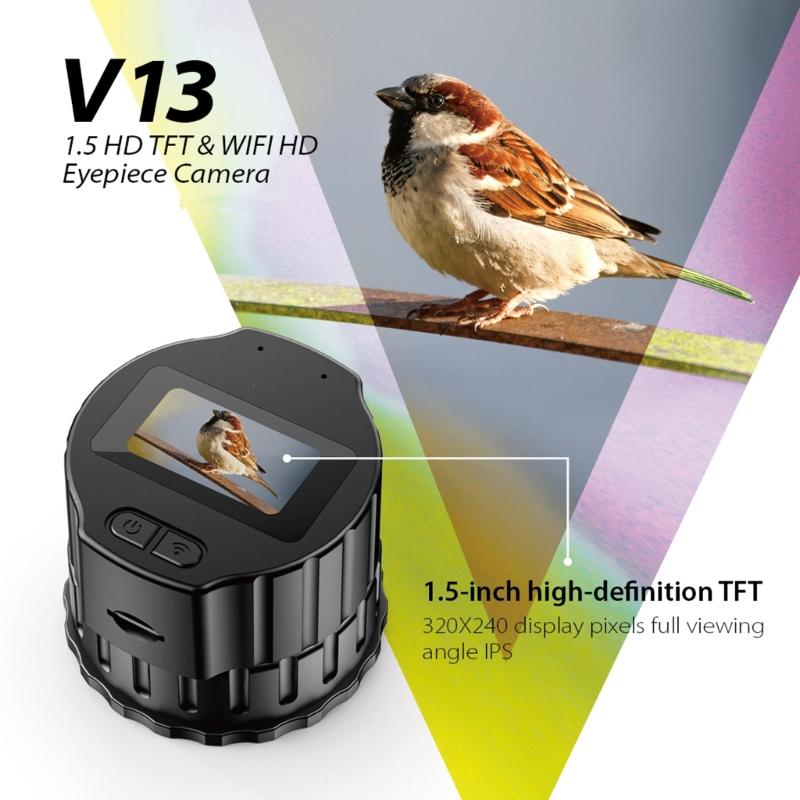 Digital Eyepiece Camera Portables Wifi Electronic Eyepiece Telescope Camera for Travel Hiking Camping