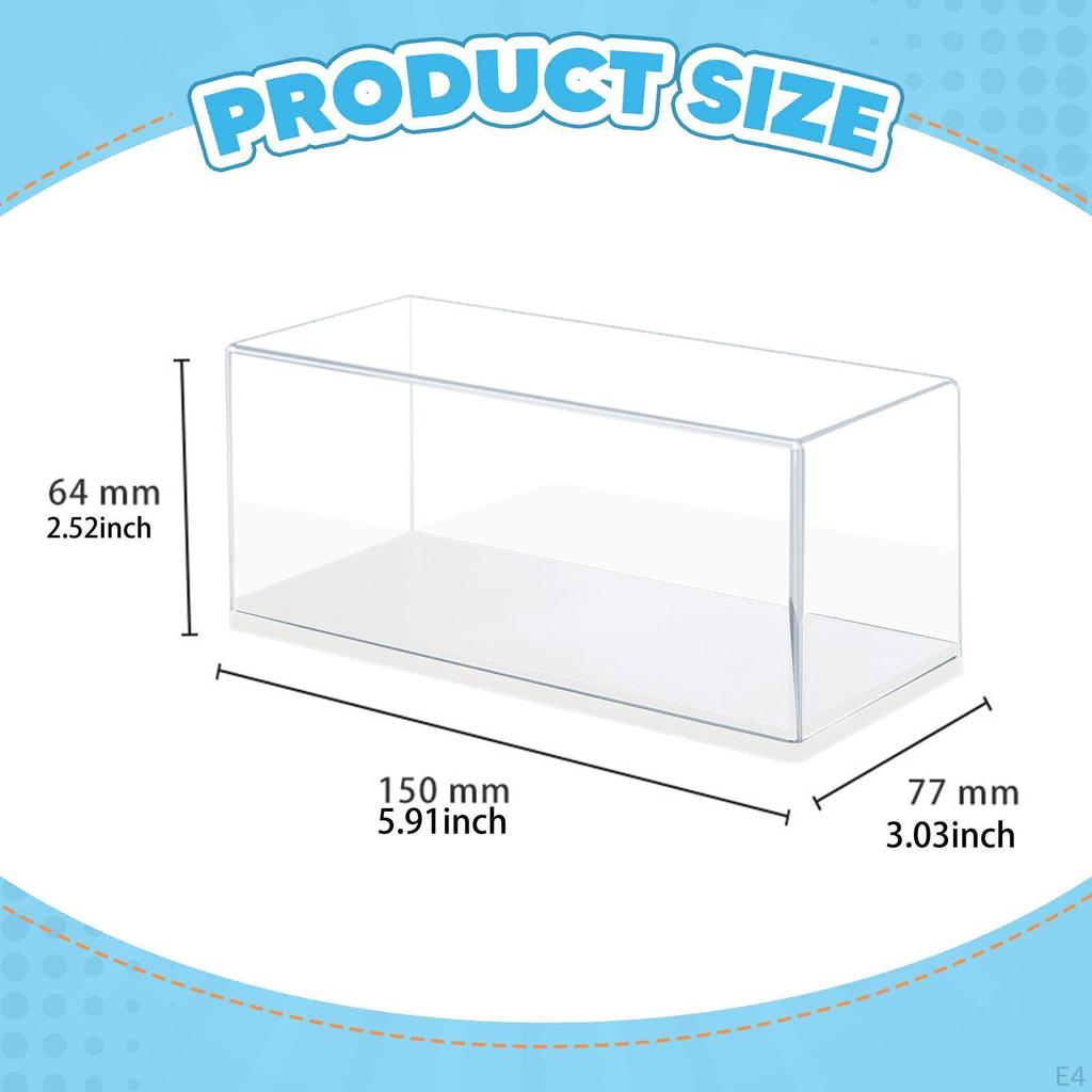 Acrylic Model Car Display Case Box 1/43 Protection Organizer Dustproof Transparent Showcase